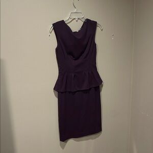 American Living Deep Purple Peplum Mini Dress